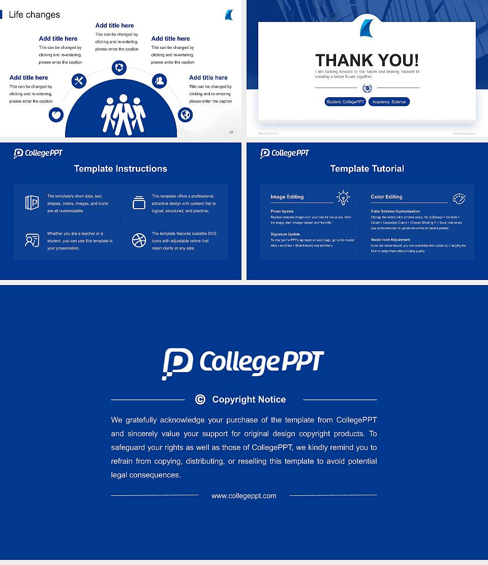 Hokuyo University National Scholarship Defense PPT Template16:9 ratio PPT effect preview image4