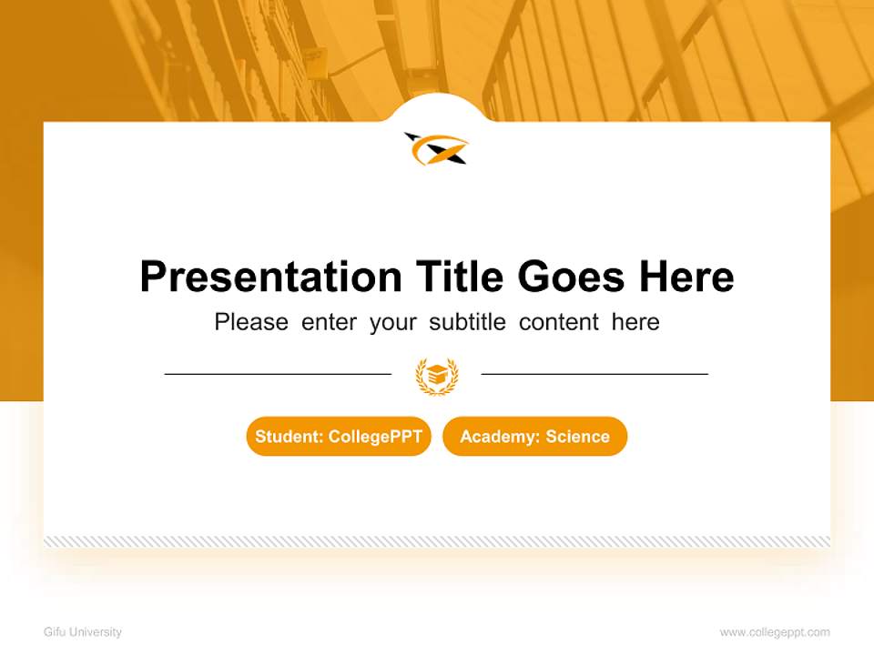 Gifu University National Scholarship Defense PPT Template4:3 ratio PPT effect preview image4
