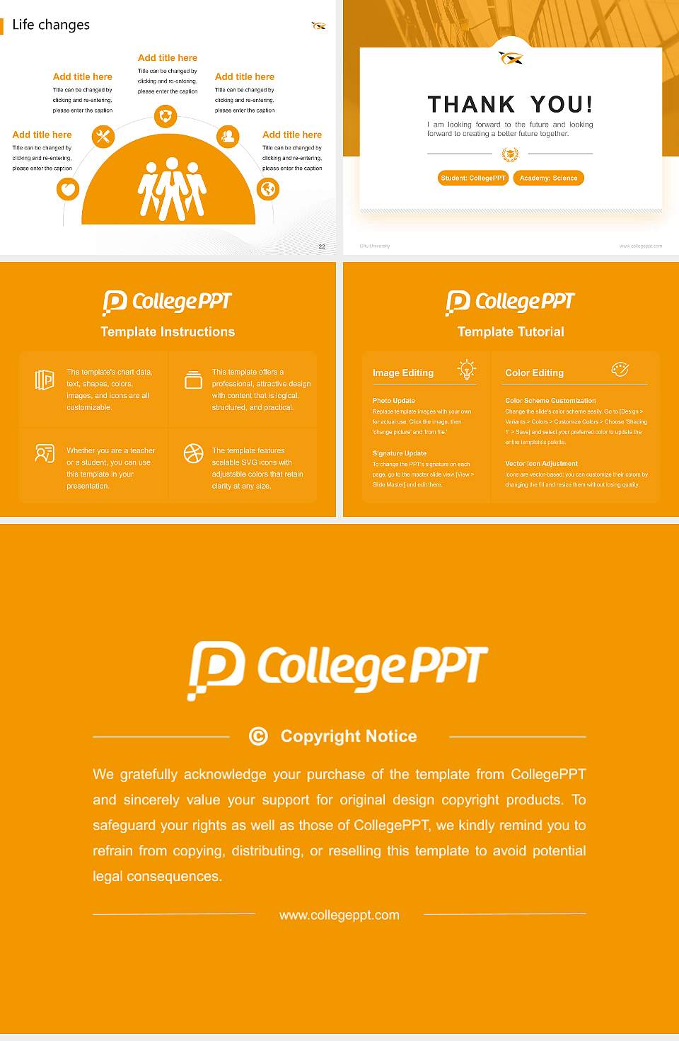Gifu University National Scholarship Defense PPT Template4:3 ratio PPT effect preview image4