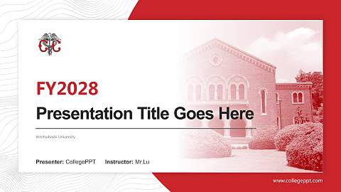 Hitotsubashi University Academic Presentation/Research Findings Report PPT Template