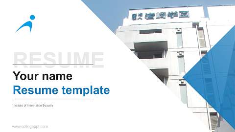 Institute of Information Security Resume PPT Template