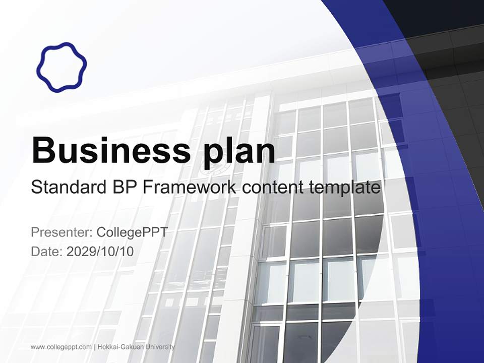 Hokkai-Gakuen University Competition/Entrepreneurship Contest PPT Template4:3 ratio PPT effect preview image9