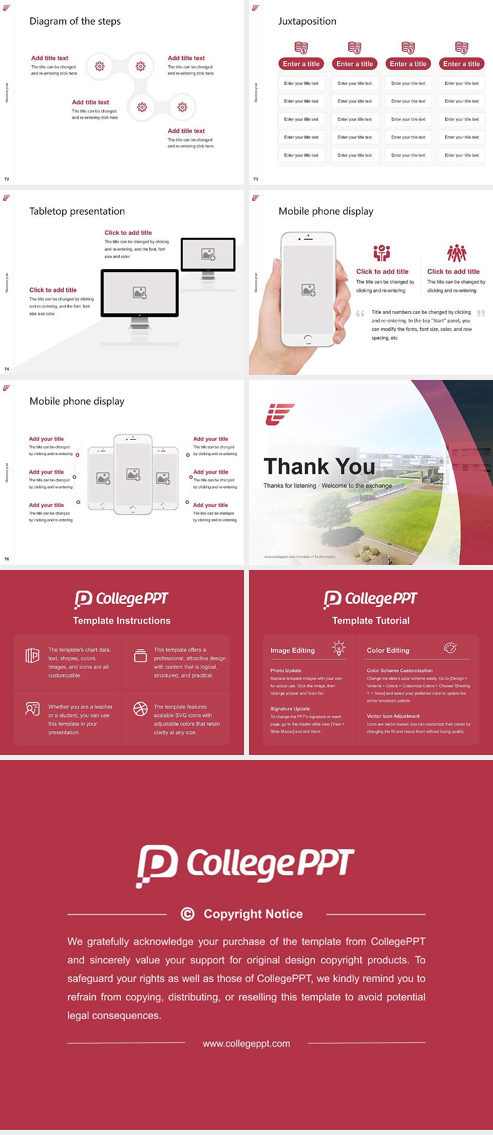 Institute of Technologists Competition/Entrepreneurship Contest PPT Template4:3 ratio PPT effect preview image9