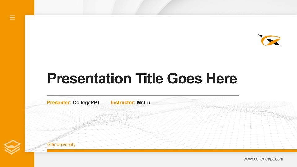Gifu University Thesis Proposal/Graduation Defense PPT Template16:9 ratio PPT effect preview image