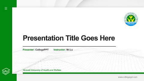 Hirosaki University of Health and Welfare Thesis Proposal/Graduation Defense PPT Template