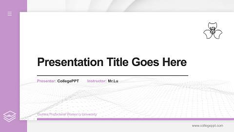 Gunma Prefectural Women’s University Thesis Proposal/Graduation Defense PPT Template