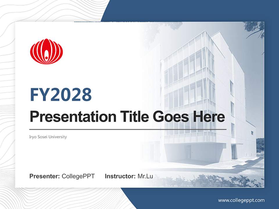 Iryo Sosei University Academic Presentation/Research Findings Report PPT Template4:3 ratio PPT effect preview image5