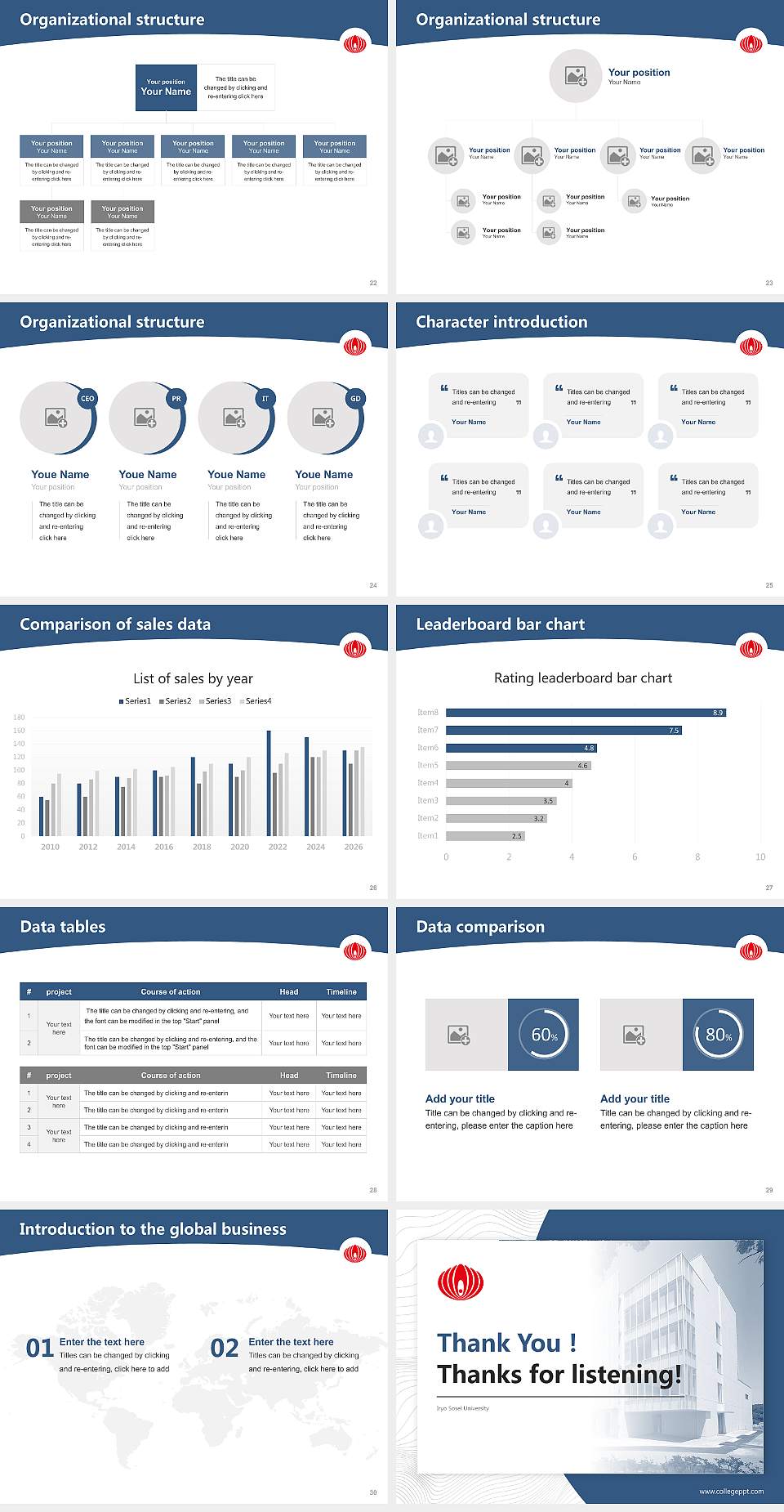Iryo Sosei University Academic Presentation/Research Findings Report PPT Template4:3 ratio PPT effect preview image4