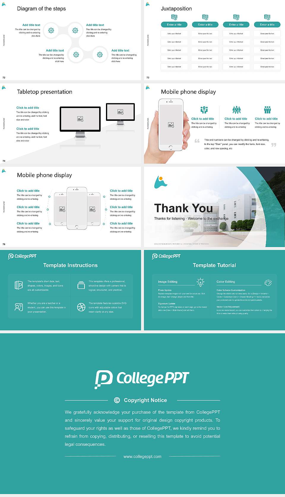 Hamamatsu University School of Medicine Competition/Entrepreneurship Contest PPT Template16:9 ratio PPT effect preview image9