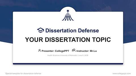 Health Sciences University of Hokkaido Graduation Thesis Defense PPT Template