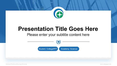 Ishikawa Prefectural Nursing University National Scholarship Defense PPT Template
