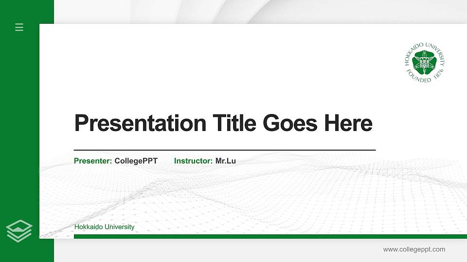 Hokkaido University Thesis Proposal/Graduation Defense PPT Template16:9 ratio PPT effect preview image