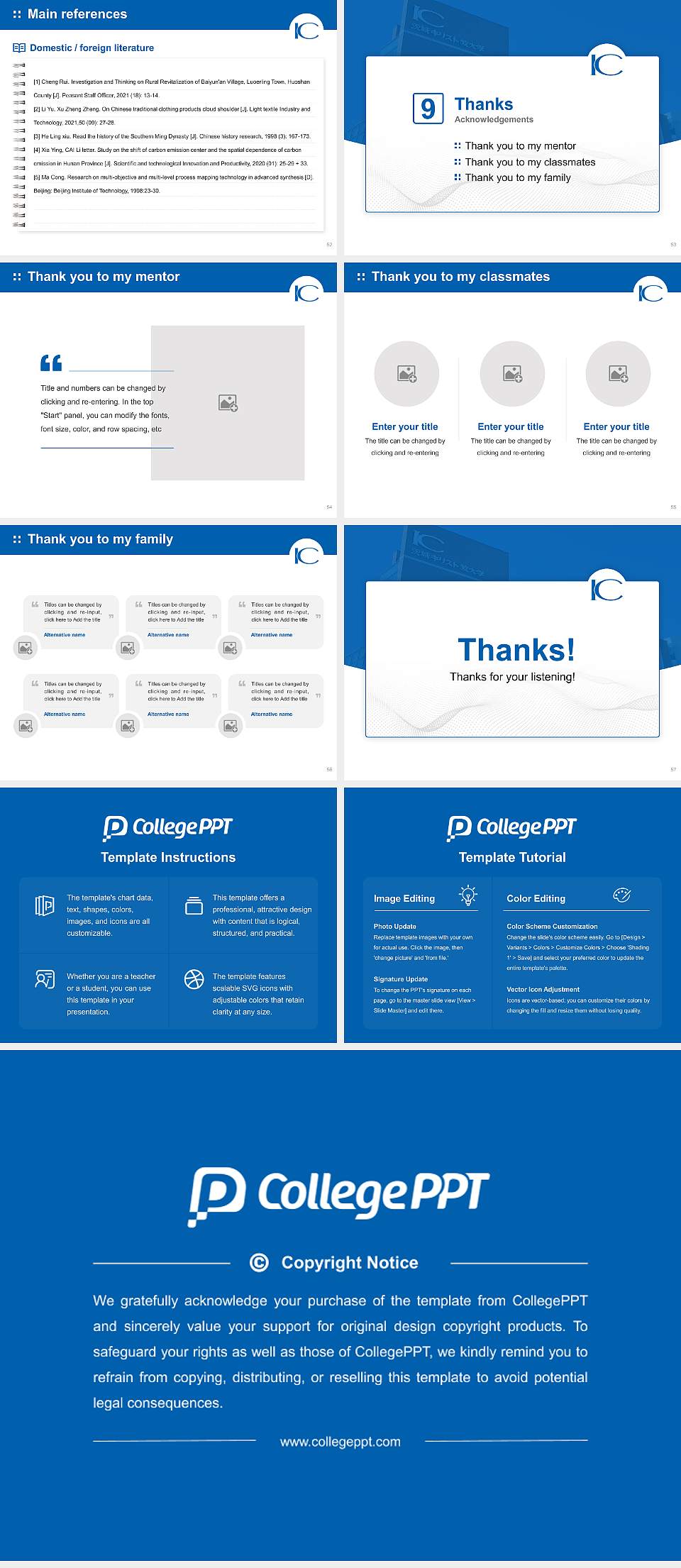 Ibaraki Christian University Graduation Thesis Defense PPT Template4:3 ratio PPT effect preview image7