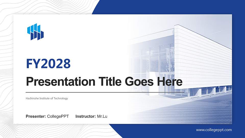 Hachinohe Institute of Technology Academic Presentation/Research Findings Report PPT Template16:9 ratio PPT effect preview image