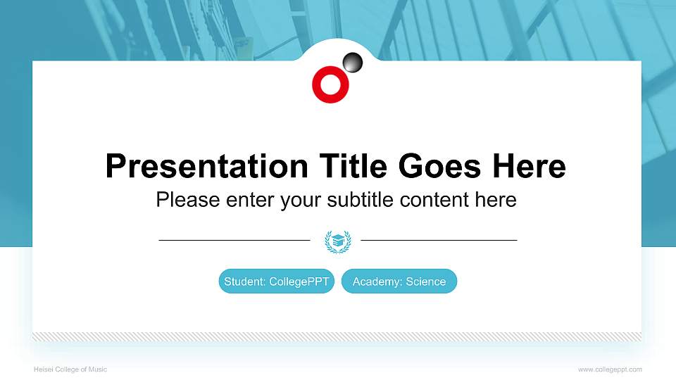 Heisei College of Music National Scholarship Defense PPT Template16:9 ratio PPT effect preview image