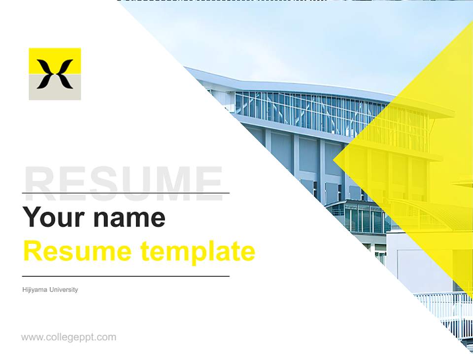 Hijiyama University Resume PPT Template4:3 ratio PPT effect preview image5
