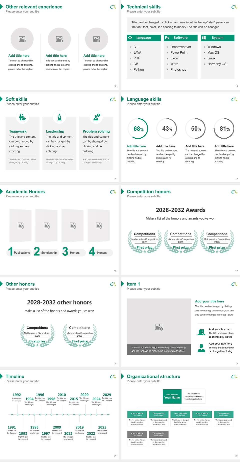 Hokkaido Chitose College of Rehabilitation Resume PPT Template4:3 ratio PPT effect preview image3