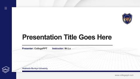 Hokkaido Bunkyo University Thesis Proposal/Graduation Defense PPT Template