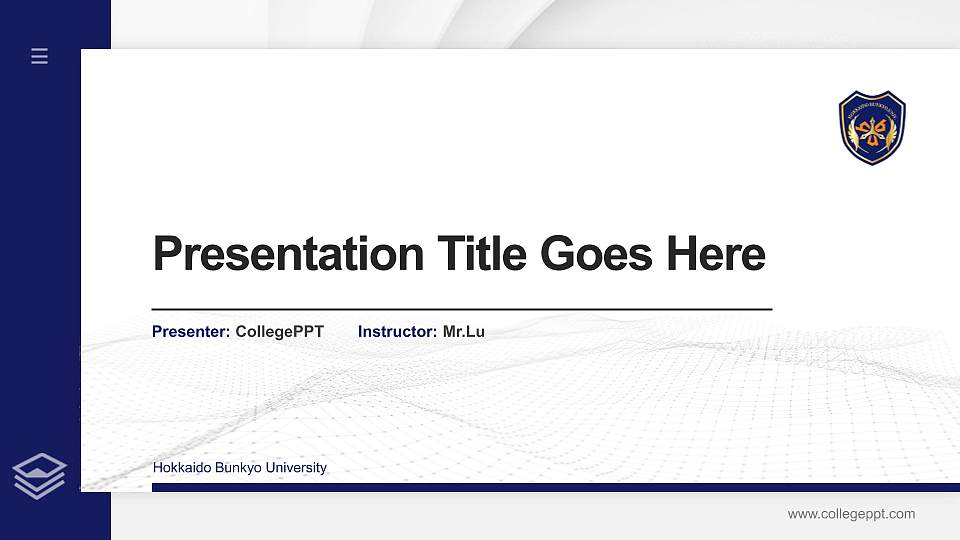 Hokkaido Bunkyo University Thesis Proposal/Graduation Defense PPT Template16:9 ratio PPT effect preview image