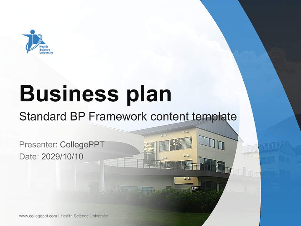 Health Science University Competition/Entrepreneurship Contest PPT Template4:3 ratio PPT effect preview image9