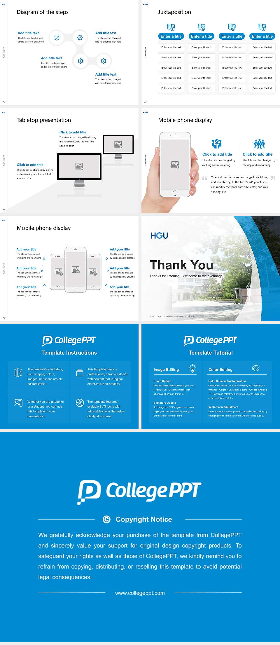Hamamatsu Gakuin University Competition/Entrepreneurship Contest PPT Template4:3 ratio PPT effect preview image9