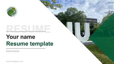 Hiroshima University Resume PPT Template