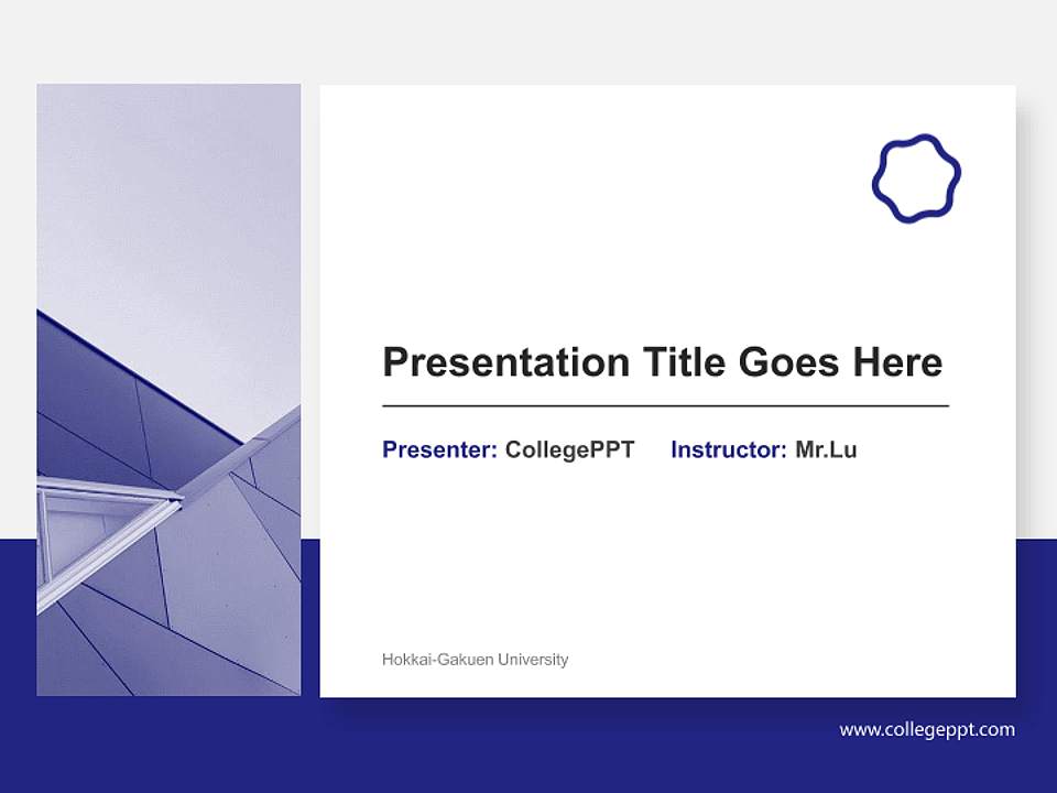 Hokkai-Gakuen University General Purpose PPT Template4:3 ratio PPT effect preview image6