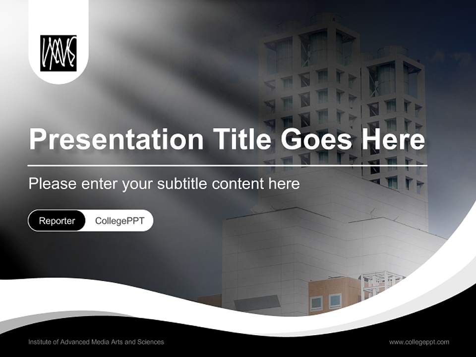 Institute of Advanced Media Arts and Sciences Lecture Sharing and Networking Event PPT Template4:3 ratio PPT effect preview image4