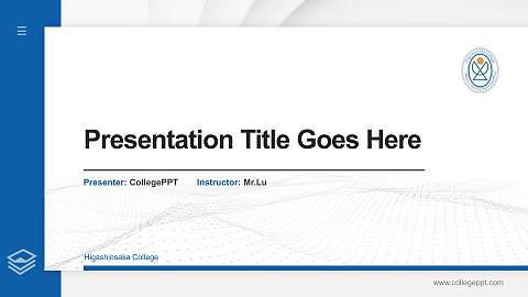 Higashiosaka College Thesis Proposal/Graduation Defense PPT Template