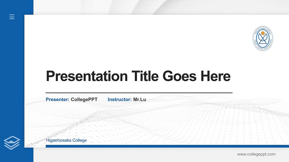 Higashiosaka College Thesis Proposal/Graduation Defense PPT Template16:9 ratio PPT effect preview image