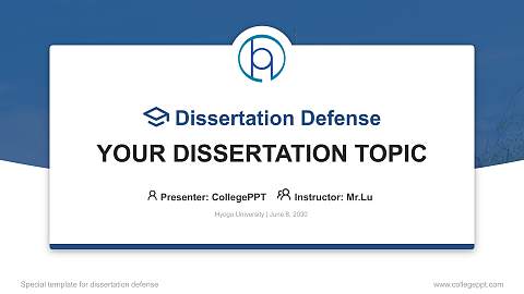 Hyogo University Graduation Thesis Defense PPT Template