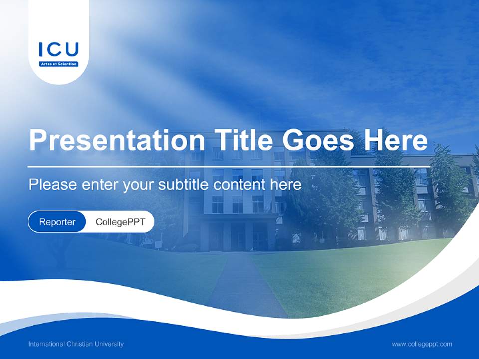 International Christian University Lecture Sharing and Networking Event PPT Template4:3 ratio PPT effect preview image4