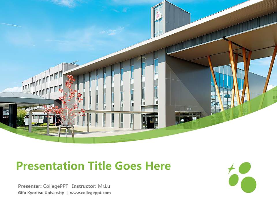 Gifu Kyoritsu University Course/Courseware Creation PPT Template4:3 ratio PPT effect preview image5