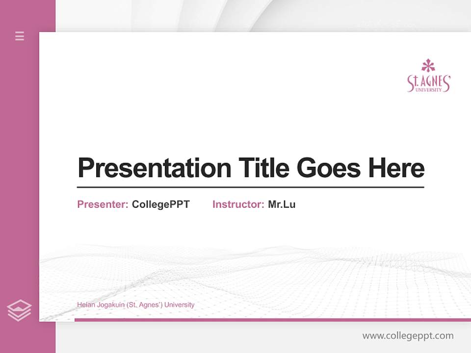 Heian Jogakuin (St. Agnes’) University Thesis Proposal/Graduation Defense PPT Template4:3 ratio PPT effect preview image5