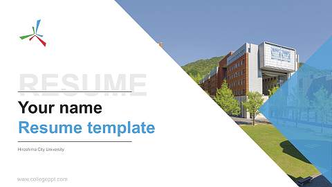 Hiroshima City University Resume PPT Template