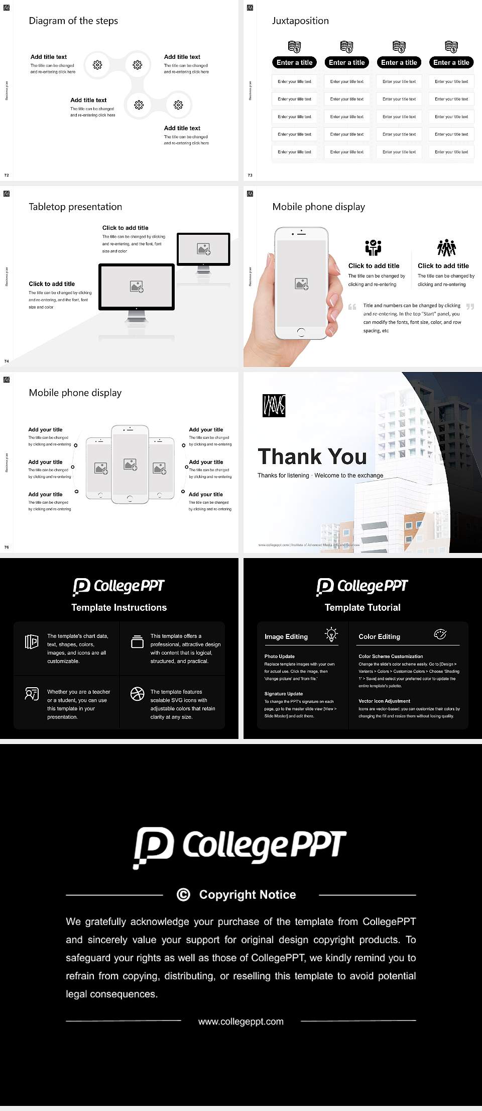 Institute of Advanced Media Arts and Sciences Competition/Entrepreneurship Contest PPT Template4:3 ratio PPT effect preview image9