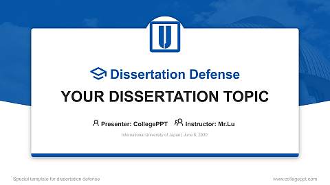 International University of Japan Graduation Thesis Defense PPT Template