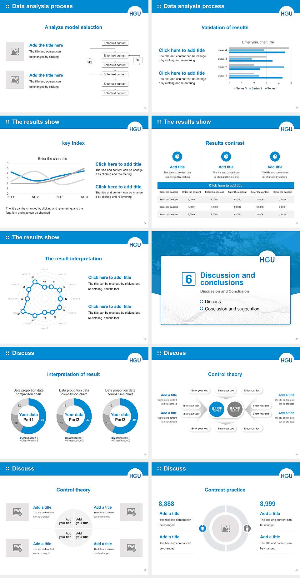 Hamamatsu Gakuin University Graduation Thesis Defense PPT Template4:3 ratio PPT effect preview image5