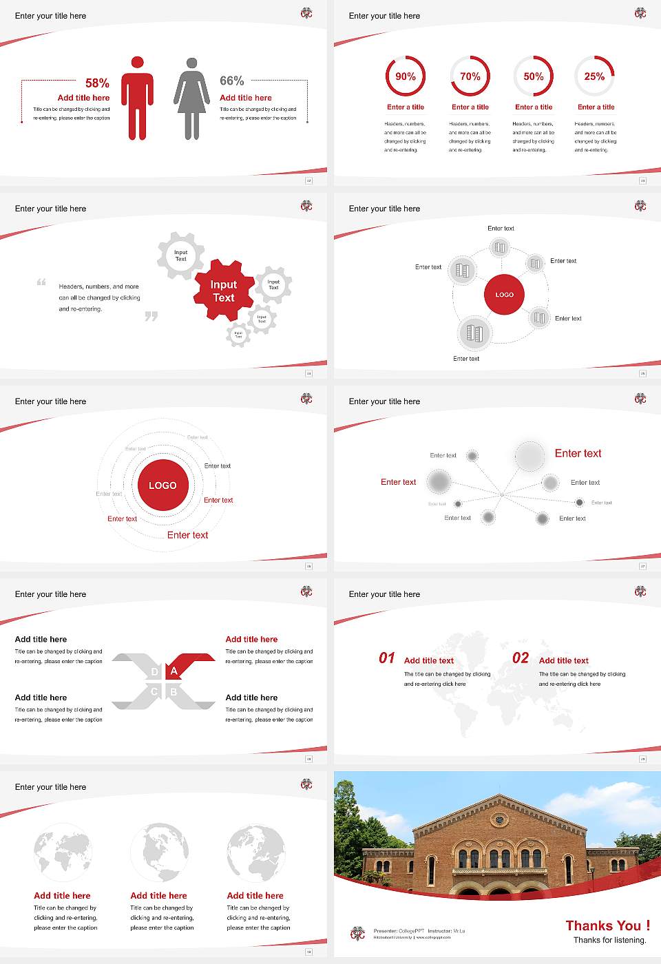 Hitotsubashi University Course/Courseware Creation PPT Template16:9 ratio PPT effect preview image4