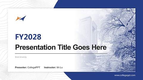 Hosei University Academic Presentation/Research Findings Report PPT Template