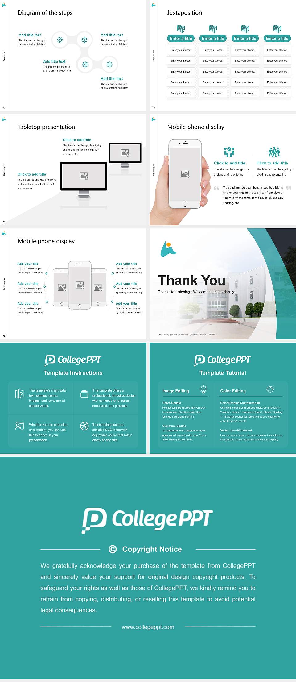 Hamamatsu University School of Medicine Competition/Entrepreneurship Contest PPT Template4:3 ratio PPT effect preview image9