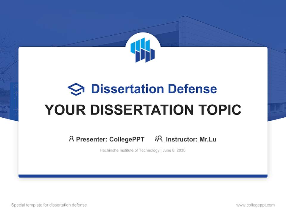 Hachinohe Institute of Technology Graduation Thesis Defense PPT Template4:3 ratio PPT effect preview image7