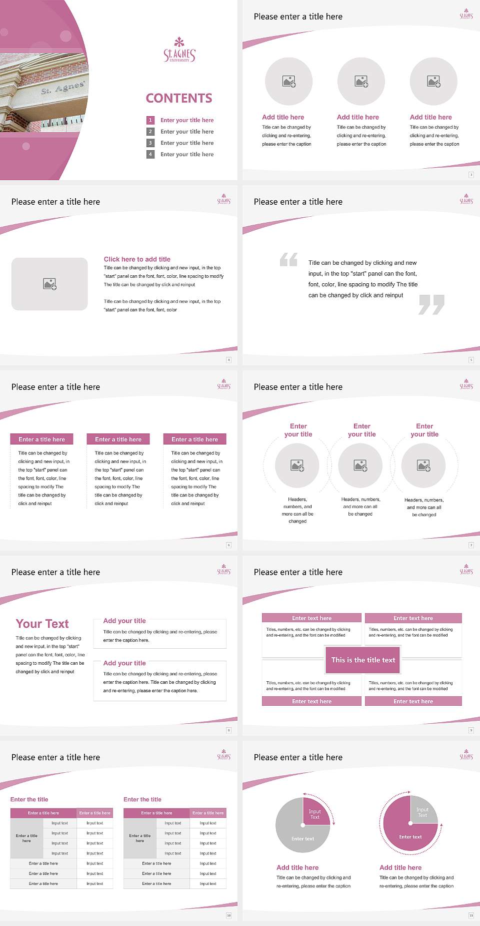 Heian Jogakuin (St. Agnes’) University Course/Courseware Creation PPT Template4:3 ratio PPT effect preview image2