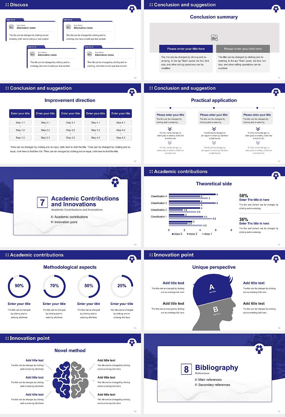Hokusei Gakuen University Graduation Thesis Defense PPT Template16:9 ratio PPT effect preview image6