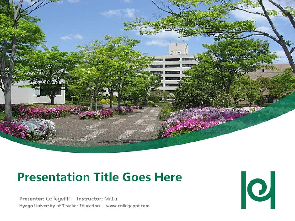 Hyogo University of Teacher Education Course/Courseware Creation PPT Template4:3 ratio PPT effect preview image5