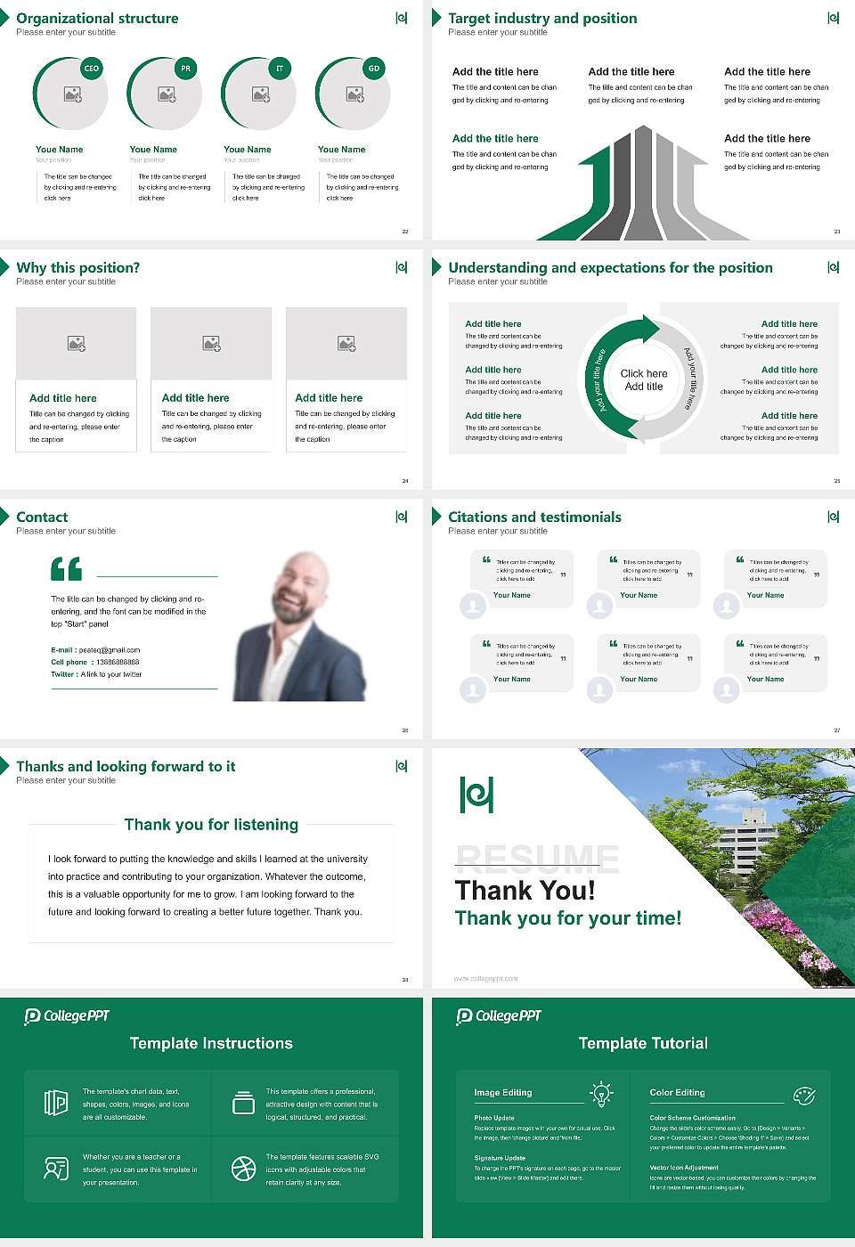 Hyogo University of Teacher Education Resume PPT Template16:9 ratio PPT effect preview image4