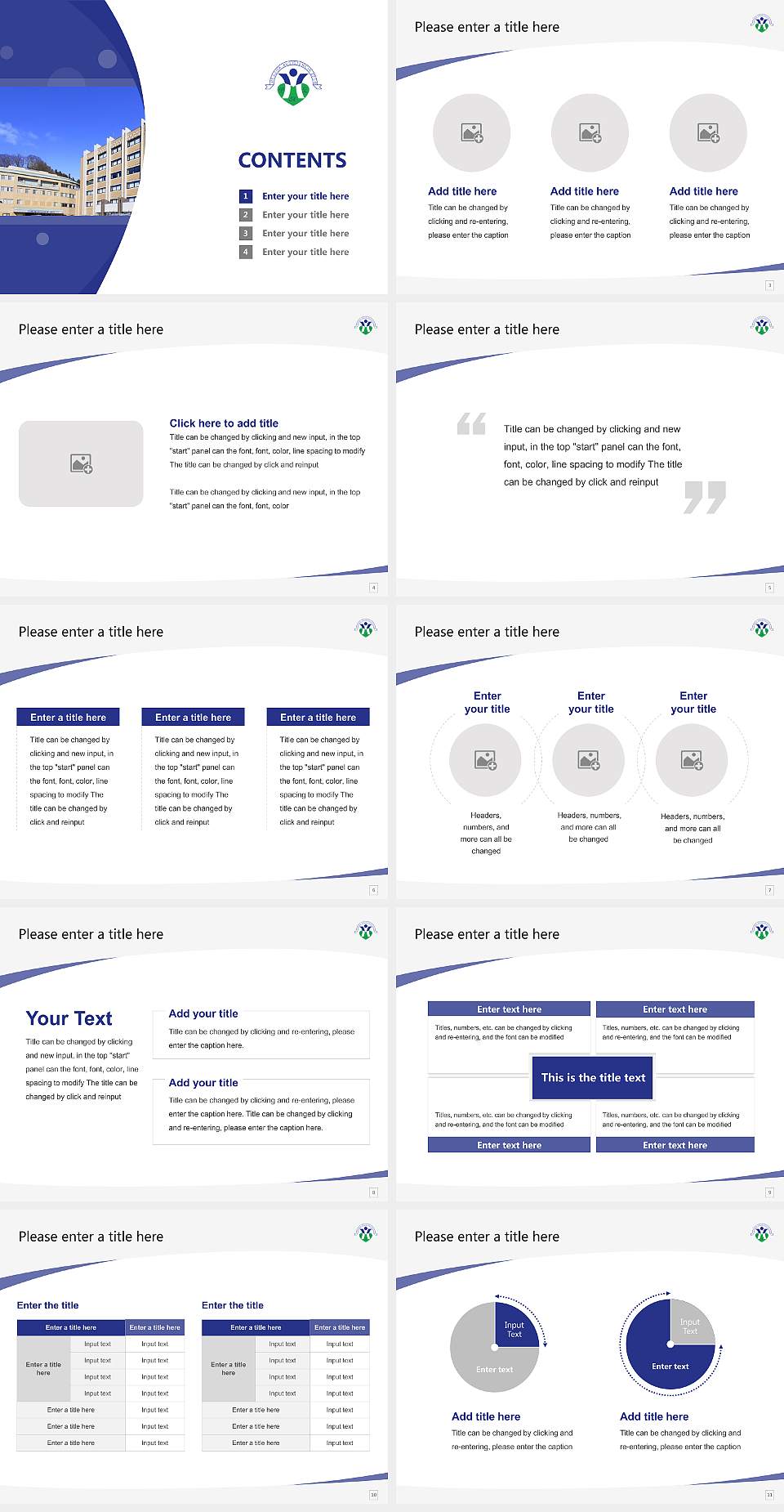 Gunma Paz University Course/Courseware Creation PPT Template4:3 ratio PPT effect preview image2