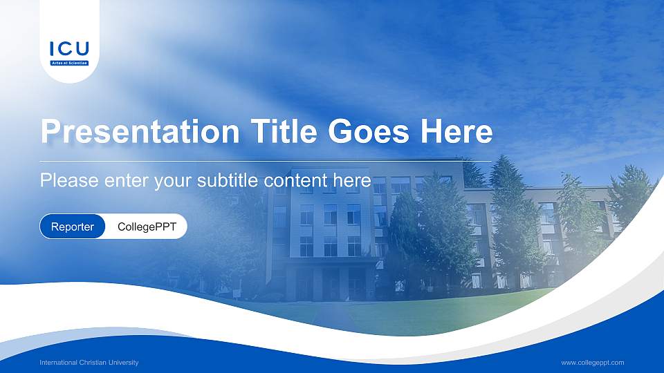 International Christian University Lecture Sharing and Networking Event PPT Template16:9 ratio PPT effect preview image