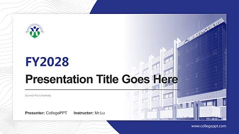 Gunma Paz University Academic Presentation/Research Findings Report PPT Template