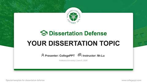 Hokkaido University Graduation Thesis Defense PPT Template